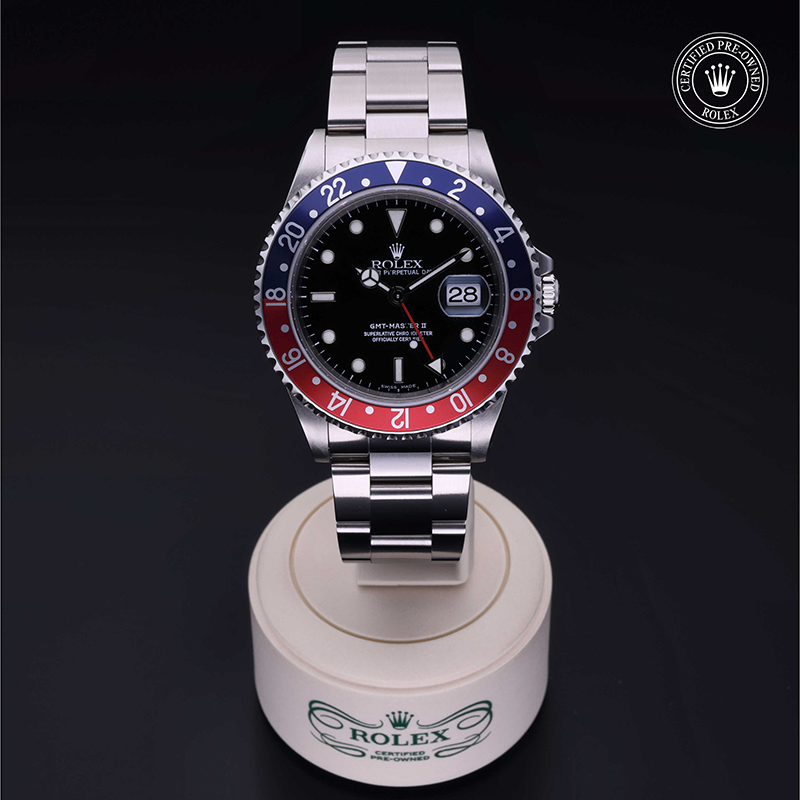 Rolex Certified Pre-Owned: Oyster Perpetual  GMT-Master II, 40 mm, in Acciaio, 2002, 16710BLRO | A. Dupanloup
