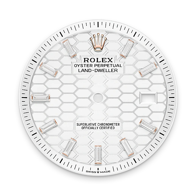 rolex M127385TBR-0003   - Il quadrante bianco intenso